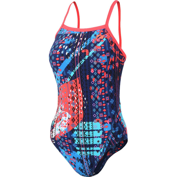 Zone3 Girl's Prism 2.0 Costume | Navy/Red/Blue