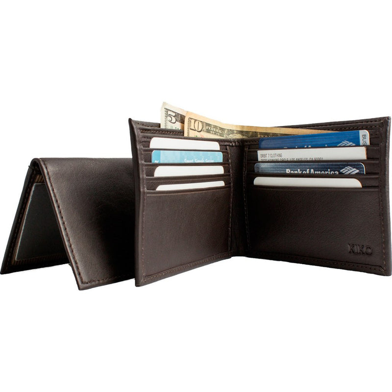 Kiko Leather Traditional Bi-Fold Wallet | Brown 127brwn