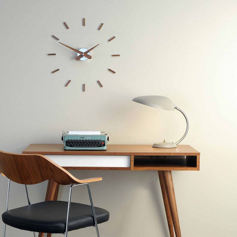Nomon Sunset I Wall Clock | Walnut/Chromed Brass