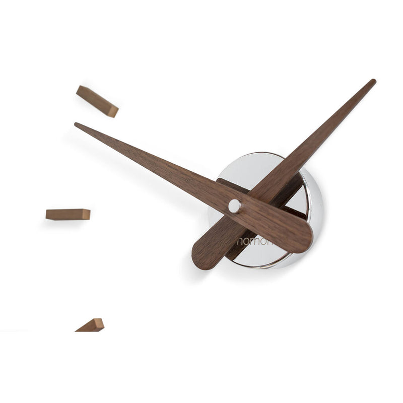 Nomon Sunset I Wall Clock | Walnut/Chromed Brass