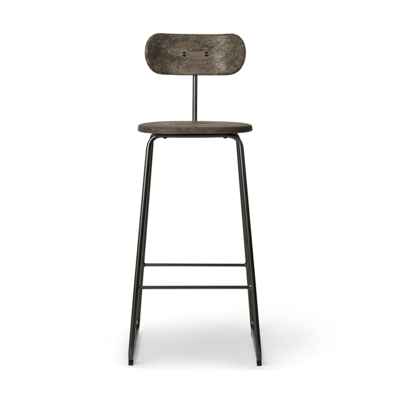 Mater Furniture Earth Stool Backrest Gun Metal Frame | 38.9"