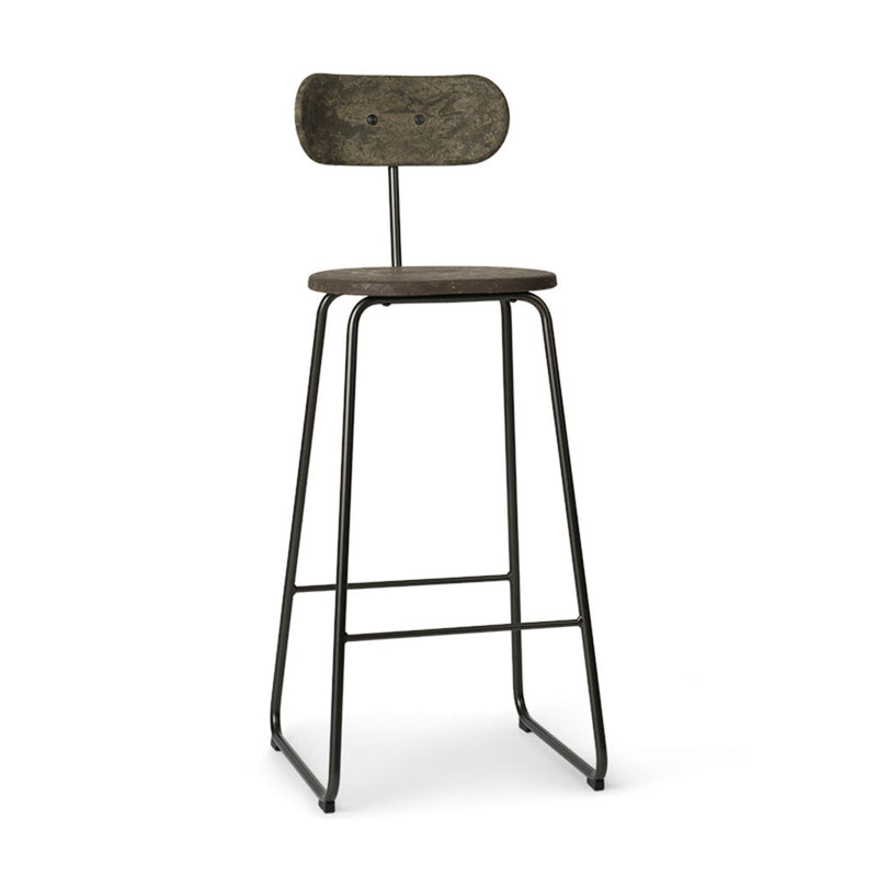 Mater Furniture Earth Stool Backrest Gun Metal Frame | 38.9"