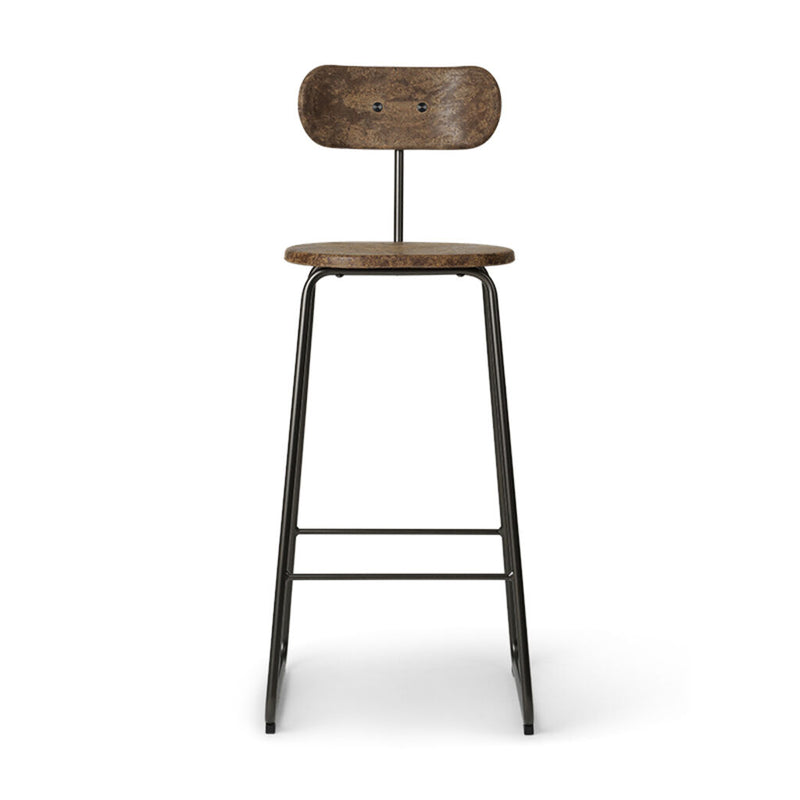 Mater Furniture Earth Stool Backrest Gun Metal Frame | 38.9"