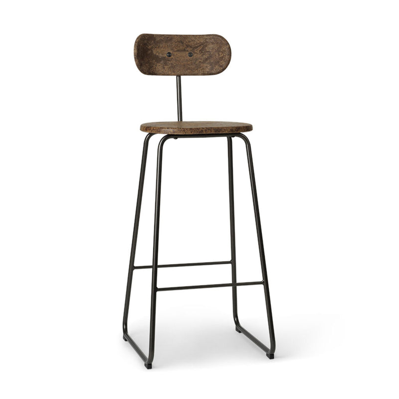 Mater Furniture Earth Stool Backrest Gun Metal Frame | 38.9"