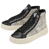 Gola Women's Baseline High Safari Pure Sneakers | Black/Cheetah