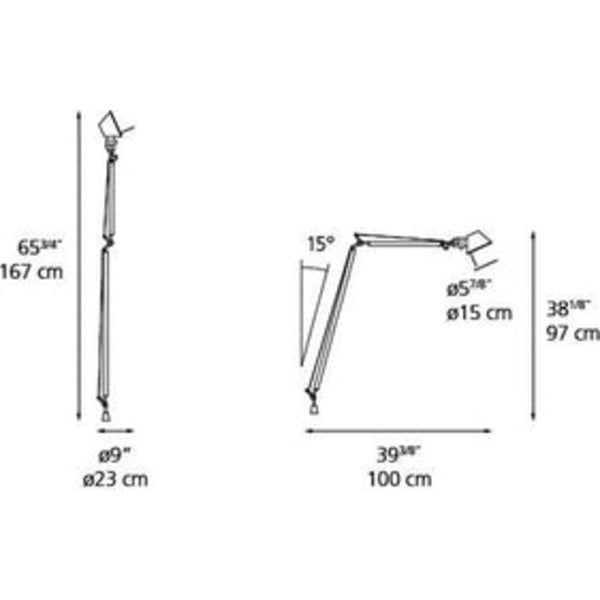 Artemide Tolomeo Reading Light | Body Included 100W E26