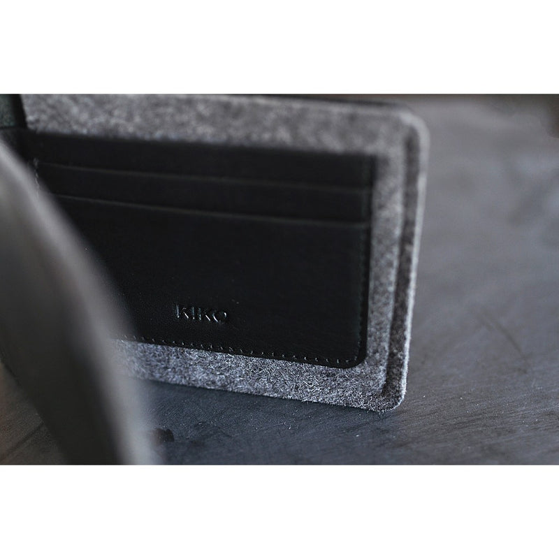 Kiko Leather Dual Textured Wallet | Black 134