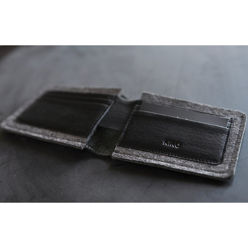 Kiko Leather Dual Textured Wallet | Black 134