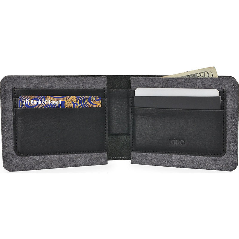 Kiko Leather Dual Textured Wallet | Black 134