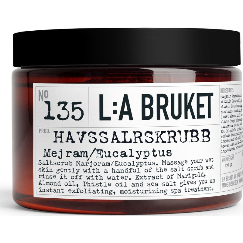 L:A Bruket No 135 Sea Salt Scrub | Majoram/Eucalyptus 350 g