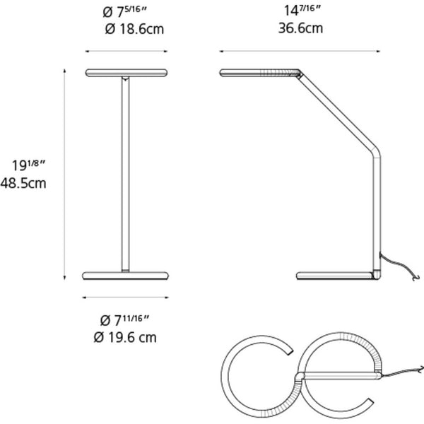 Artemide Vine LED Table Light | 8W 3000K 90CRI Black MP-MV