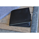 Kiko Leather Sleek Bi-Fold Wallet | Black 139