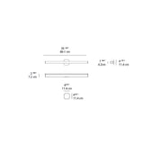 Artemide Ledbar 36" 2-Wire Wall/Ceiling Led Dimmable Light 14W