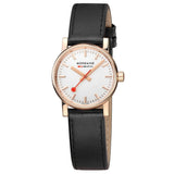 Mondaine Evo2 Rose Gold Watch | St. Steel Polished IP Rose Gold Plated / Silver