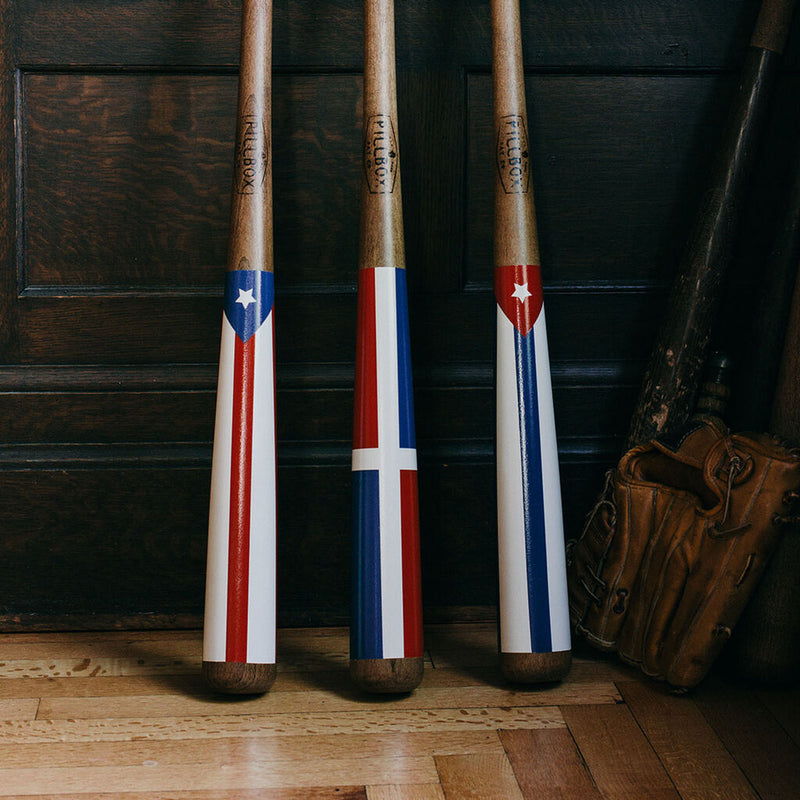 Pillbox Classic Paint Baseball Bats | Puerto Rico-Flag