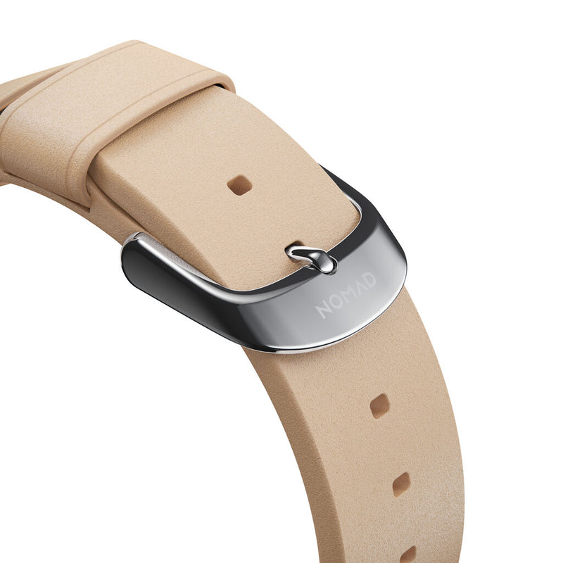 Nomad Modern Apple Slim Strap 40mm / 38mm | Natural/Silver Hardware