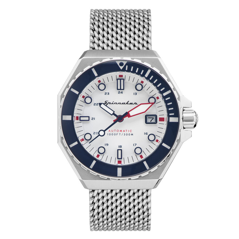 Spinnaker Dumas SP-5081-33 Automatic Watch | White/Steel