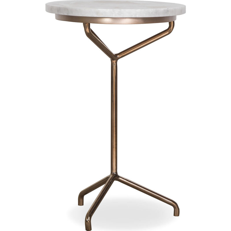 Resource Decor Rose Side Table | White Marble/Rose Gold