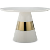 Resource Decor Band Side Table | White/Brass