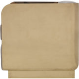 Resource Decor Vinci Occasional Chair | Mohair / Mirrored Brass