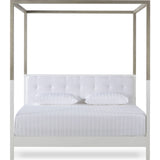 Resource Decor Duke Poster Queen Sized Bed | Snow White/Gray Oak