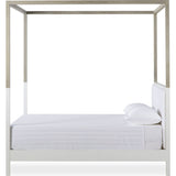 Resource Decor Duke Poster Queen Sized Bed | Snow White/Gray Oak