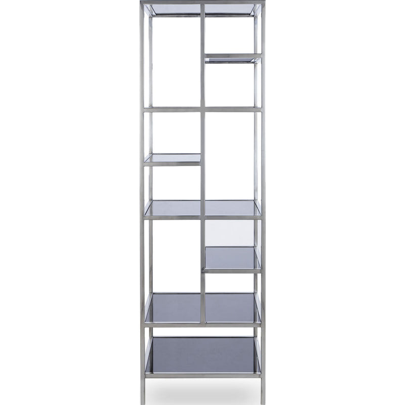 Resource Decor Miro Tall Etagere Shelf | Stainless Steel/Glass