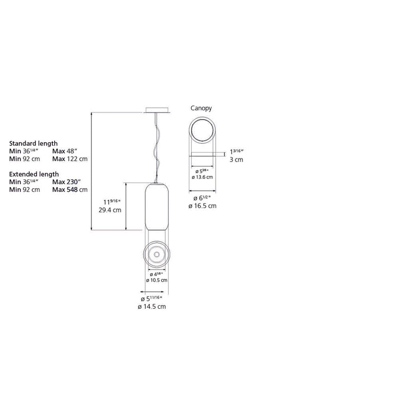 Artemide Gople Mini Suspension Max 7W/E12