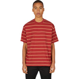 Zanerobe Stripe Box Men's T-Shirt | Dark Cherry/Biscuit