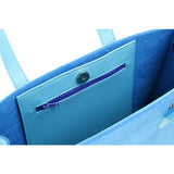 M.R.K.T. Parker Tote Bag SMRT Felt / VEGN Leather | Denim Blue / Azure 142371