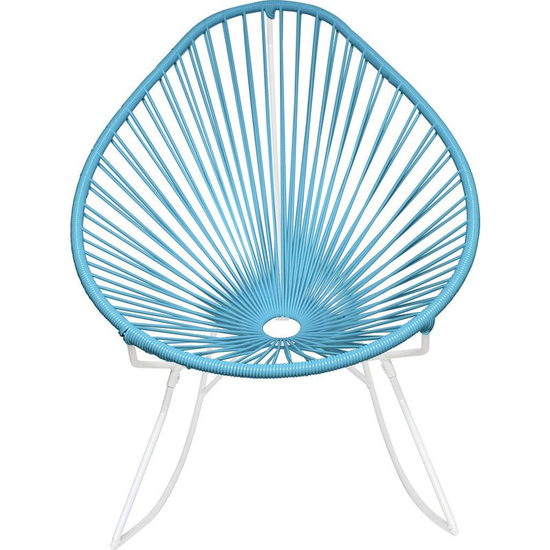 Innit Designs Junior Acapulco Rocker Chair | White/Powder Blue-15-02-04