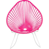 Innit Designs Junior Acapulco Rocker Chair | White/Bubblegum Pink-15-02-05