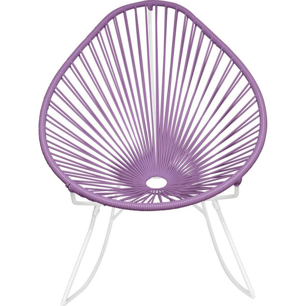 Innit Designs Junior Acapulco Rocker Chair | White/Orchid-15-02-12