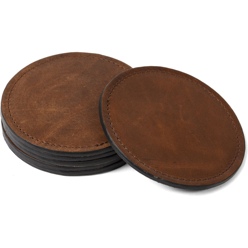Moore & Giles Leather Coasters | Set Of 6