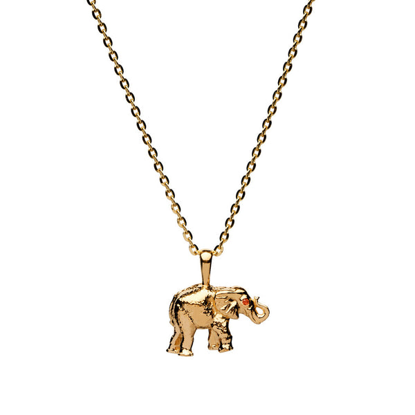Awe Inspired Elephant Charm Necklace | Standard Cable Chain