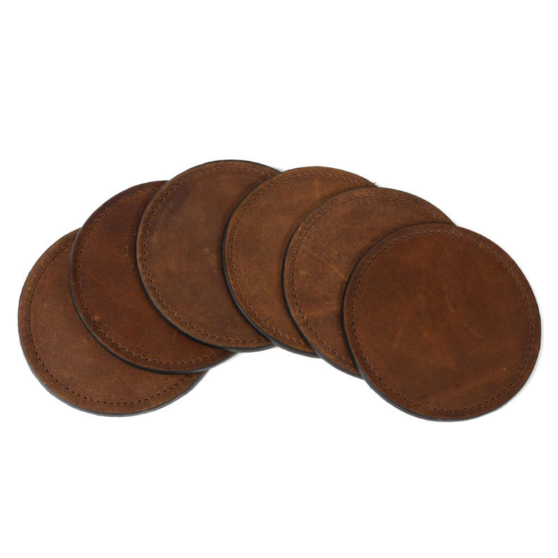 Moore & Giles Leather Coasters | Set Of 6