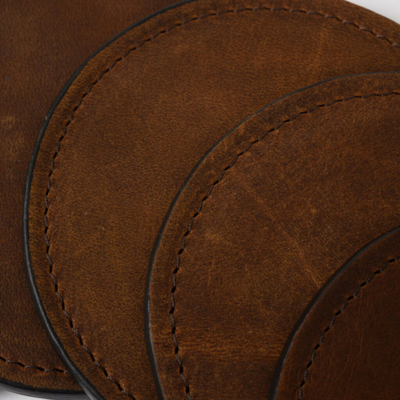 Moore & Giles Leather Coasters | Set Of 6