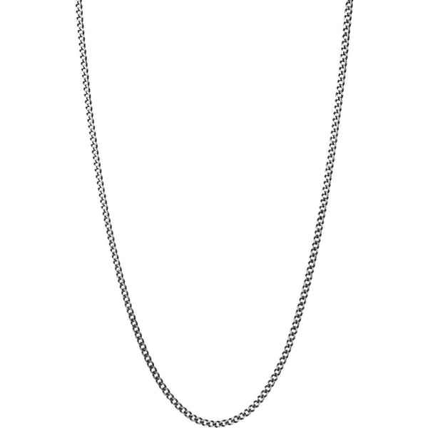 Miansai Mens 3mm Sterling Silver Cuban Chain Necklace