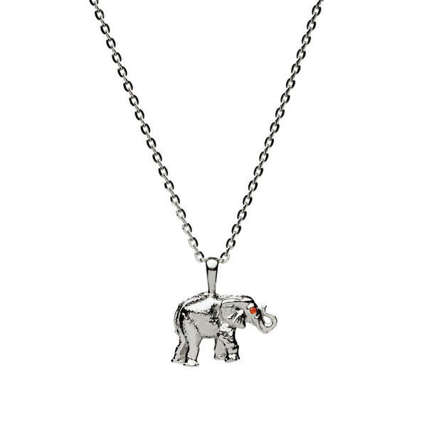 Awe Inspired Elephant Charm Necklace | Standard Cable Chain