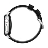 Nomad Modern Apple Watch Strap | Black Leather/Silver Hardware
