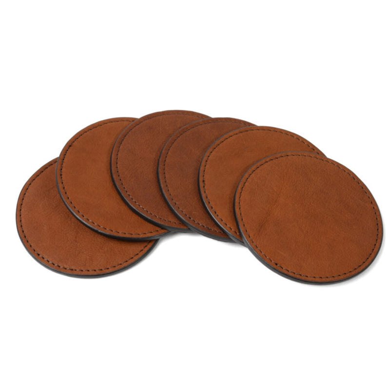 Moore & Giles Leather Coasters | Set Of 6
