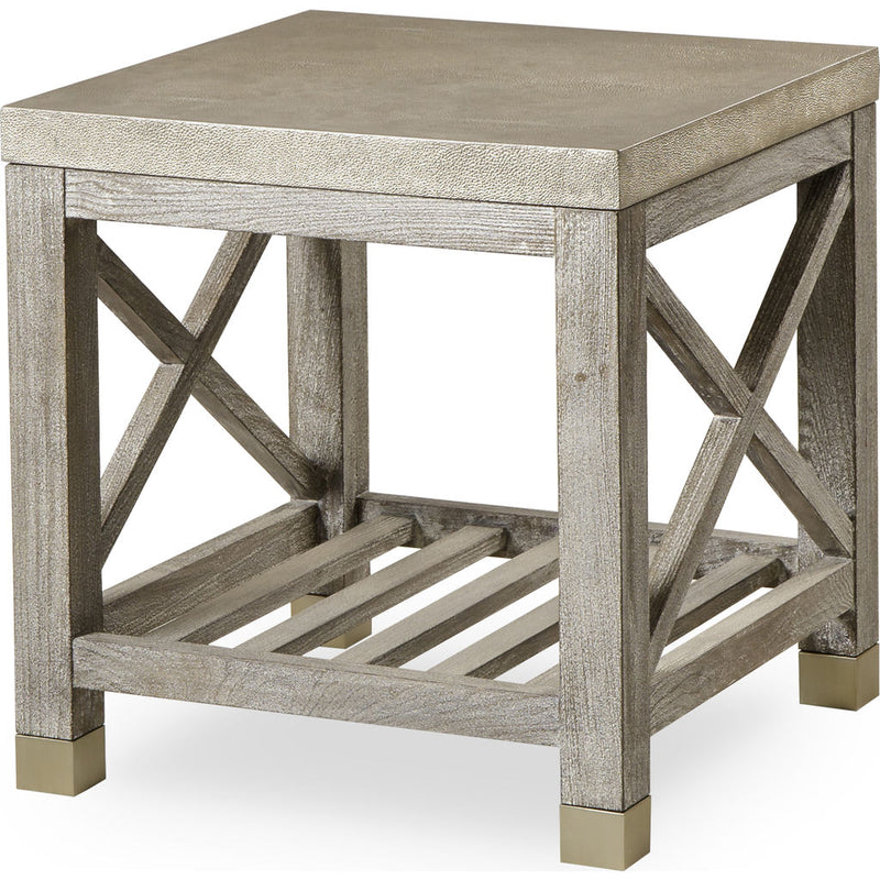 Resource Decor Percival Side Table | Champagne & Washed Gray