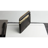 Kiko Leather Triple Pocket Card Case | Black 150