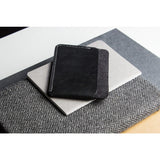 Kiko Leather Triple Pocket Card Case | Black 150