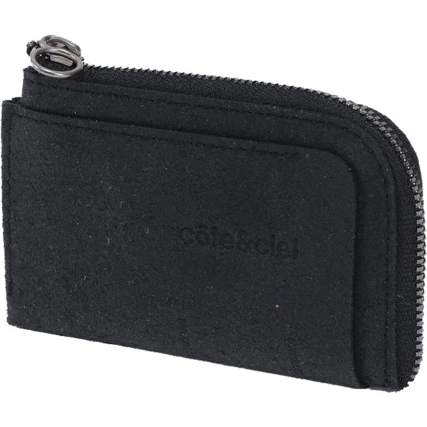 Cote & Ciel Zippered Wallet Recycled Leather, Black