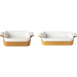 Casafina Ensemble Rectangle & Square Baker Set | Cork Tray