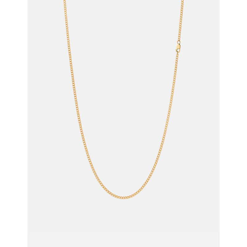 Miansai Mens 2mm Gold Vermeil Cuban Chain Necklace | Polished Gold 22in.