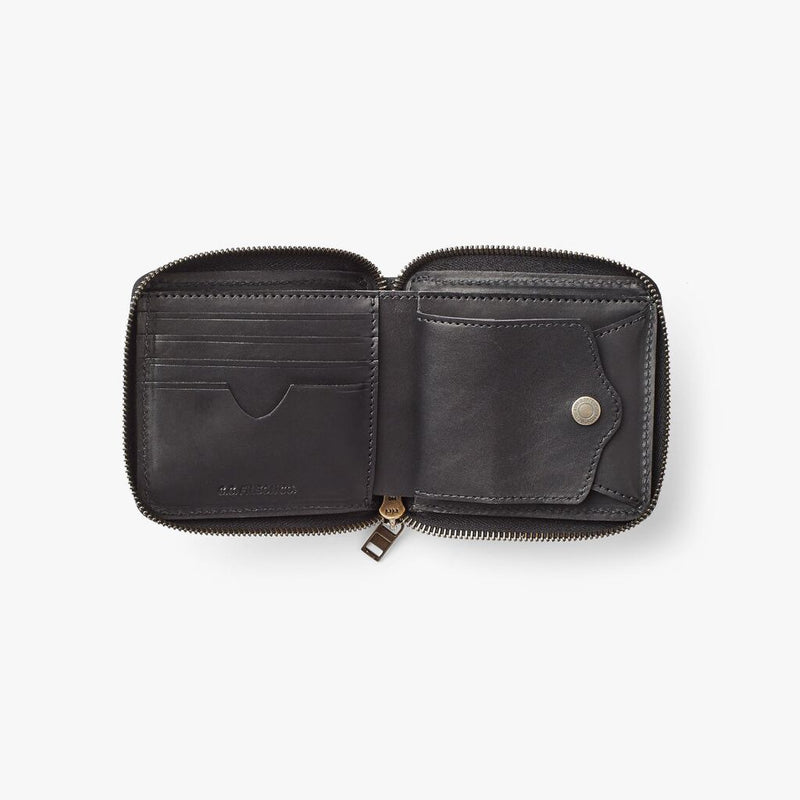 Filson Dawson Leather Zip Wallet Black Sportique
