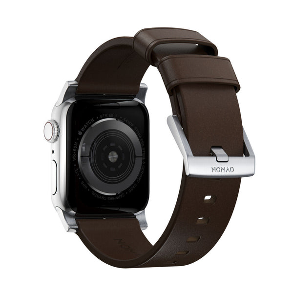 Nomad Modern Apple Watch Strap | Rustic Brown/Silver Hardware