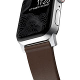 Nomad Modern Apple Watch Strap | Rustic Brown/Silver Hardware